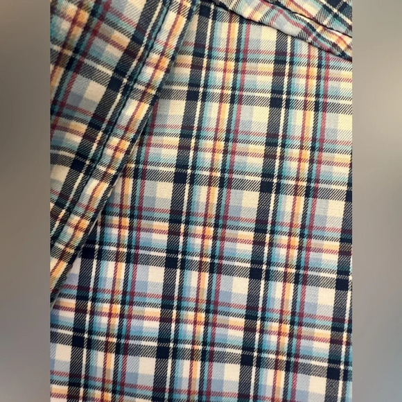 Desert Dunes Compass Shirt Mens Blue Plaid Short Sleeve Button Up Size XL Q1 - Picture 3 of 13